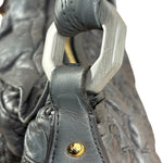 Louis Vuitton Limited Edition Grey Leather Monogram Olympe Nimbus Hobo Bag