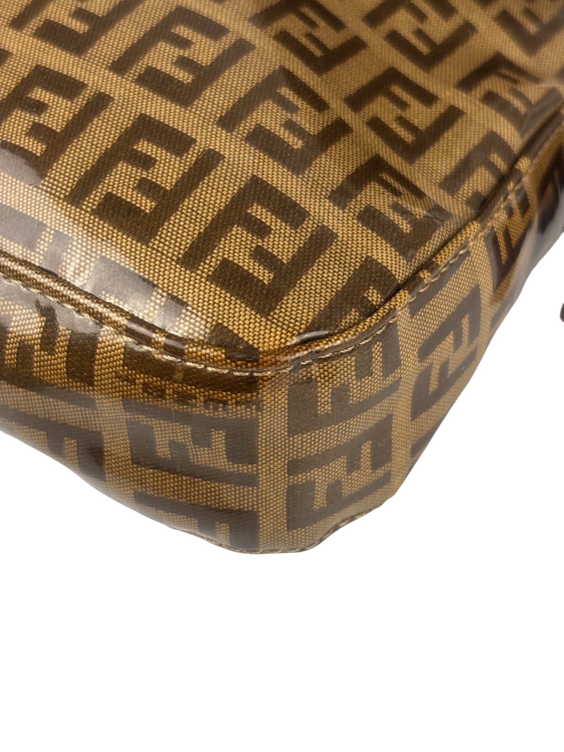 Fendi FF PVC Coated Sequin Buckle Baguette