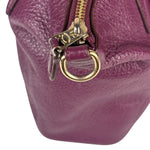 Coach Purple Pebbled Leather Small Kelsey Satchel Two-Way Bag