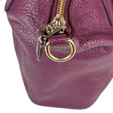 Coach Purple Pebbled Leather Small Kelsey Satchel Two-Way Bag