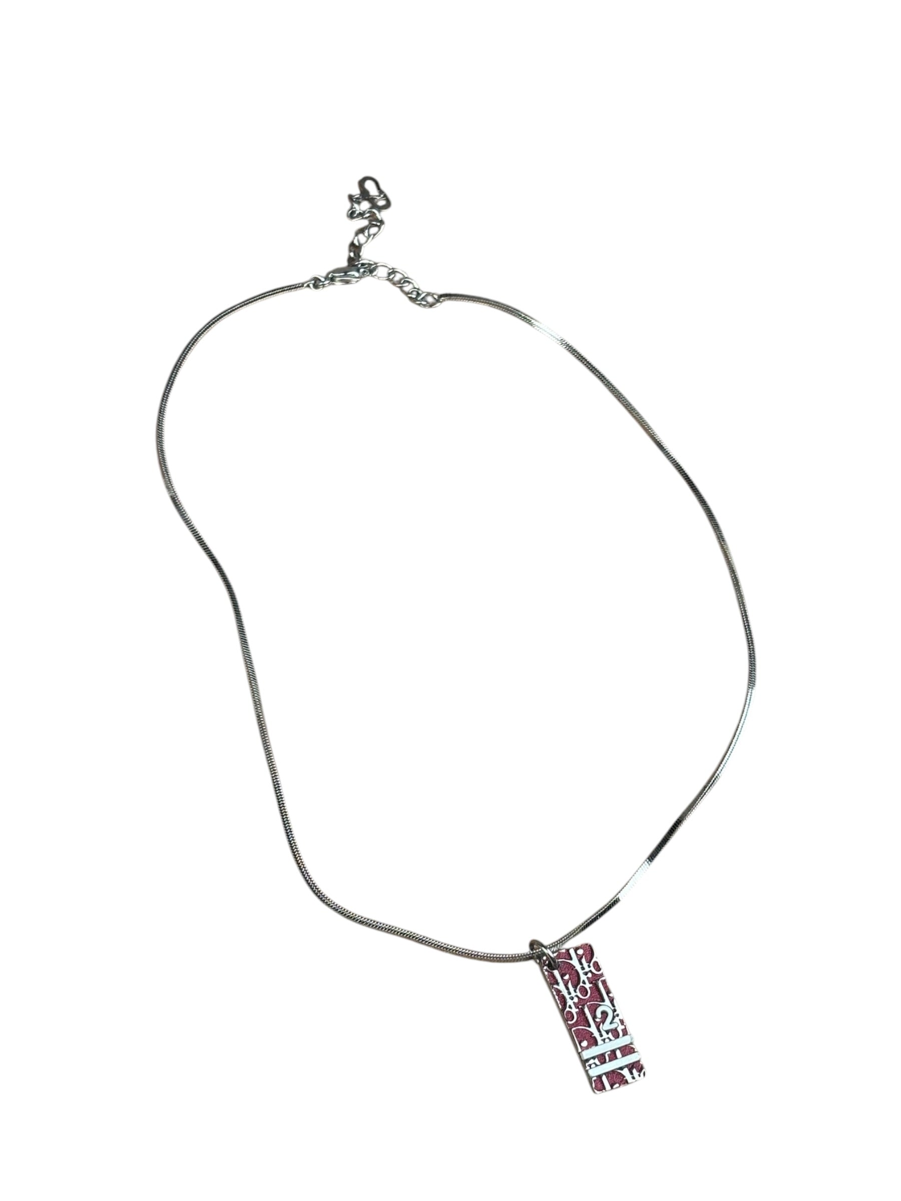 Christian Dior Oblique Trotter Pendant Necklace