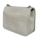 Chanel White Leather CC Mania Flap Bag 2019