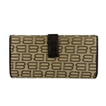 Balenciaga Vintage Brown Canvas Logo Long Wallet