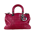 Christian Dior Red Granville Cannage 2Way Handbag