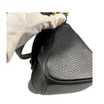 MCM Black Pebbled Leather Baugette
