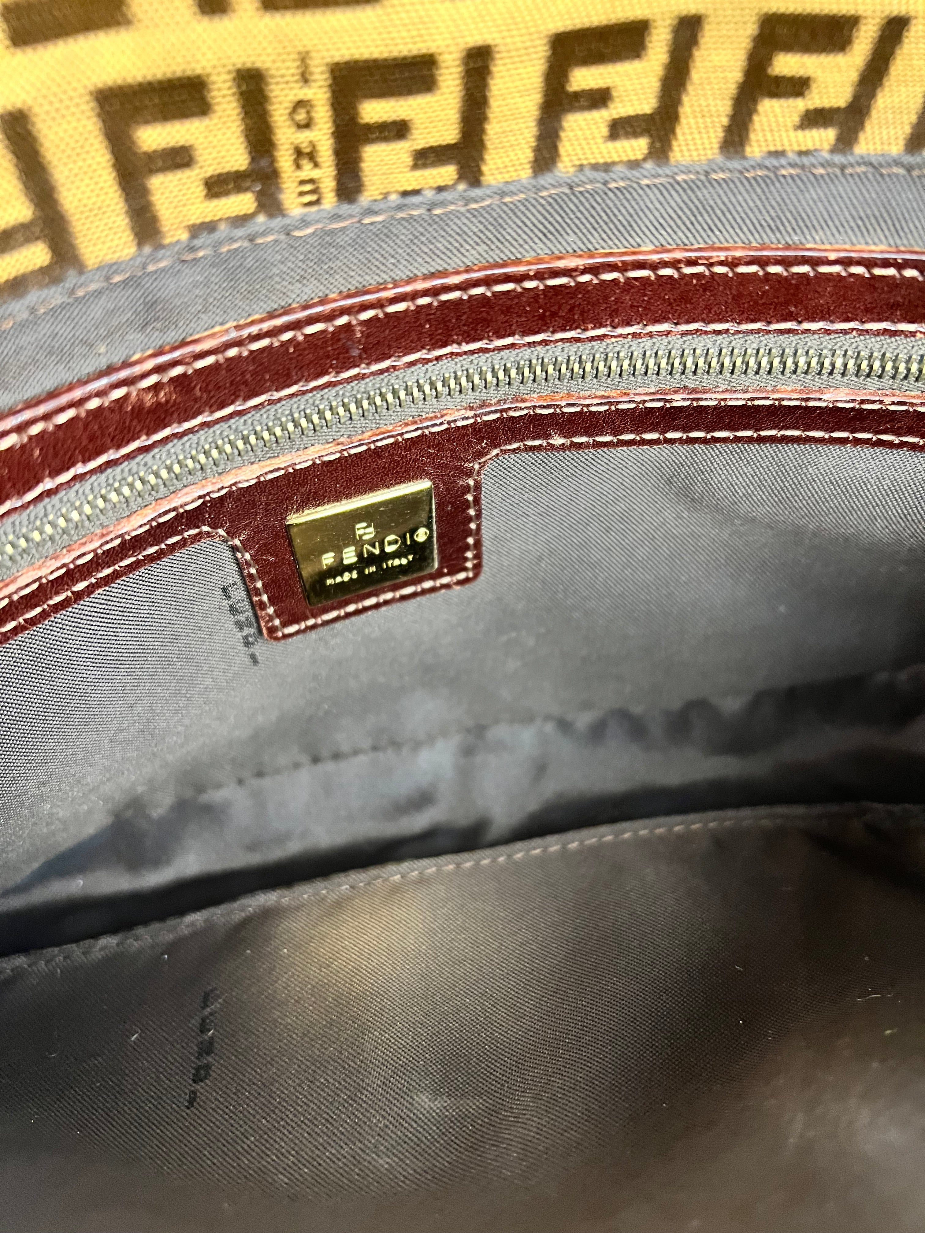 Fendi FF Sequin PVC Coated Canvas Baguette