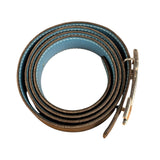 Hermes Tuareg H Solid Silver Buckle Black/Blue Belt