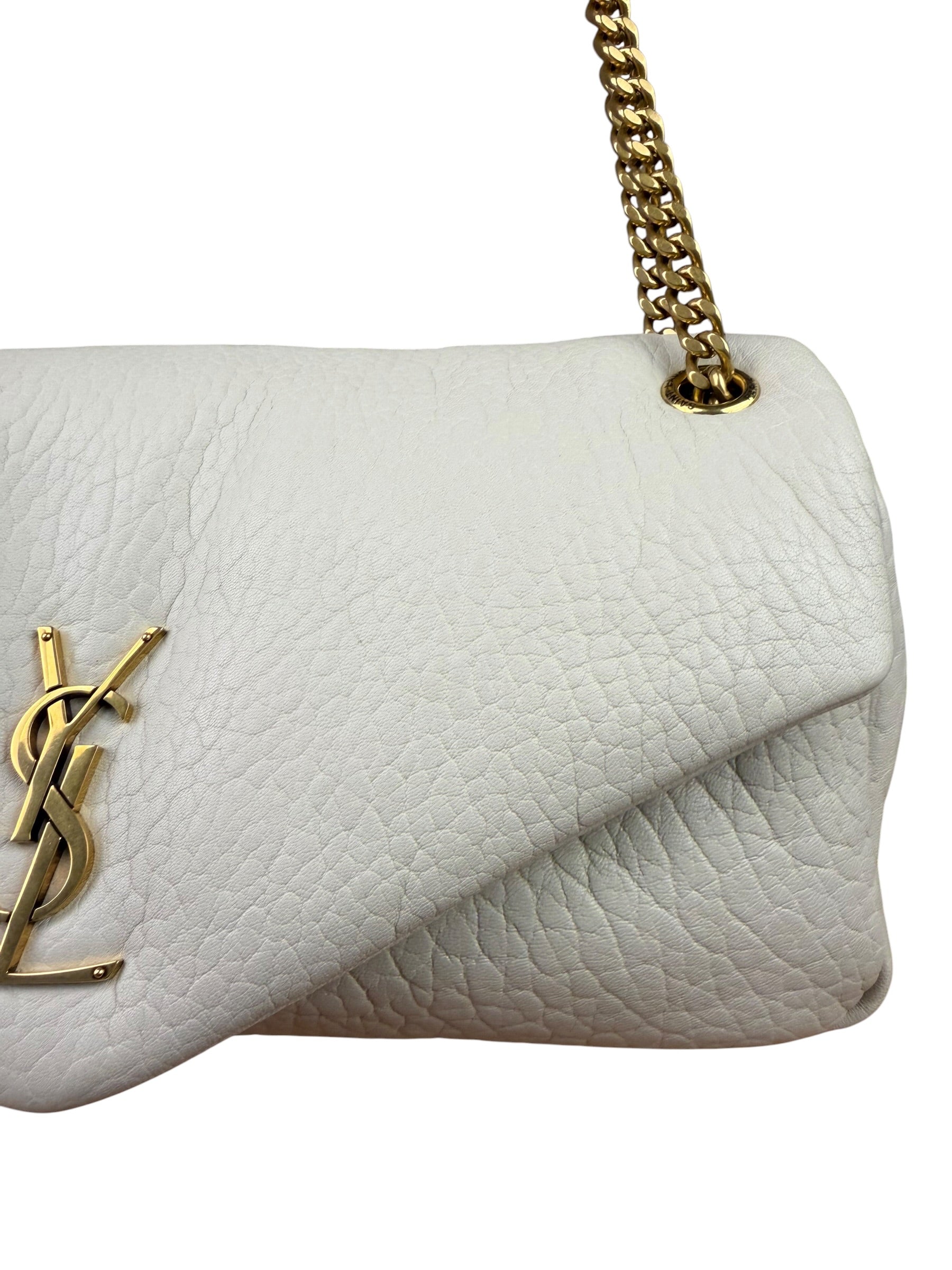 YSL Calypso Crema Soft Flap Bag