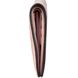 Fendi Light Pink Leather F Logo Snap Wallet