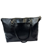 Coach Black Pebbled Leather Ava Zip Tote