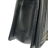 Chanel Black Chevron Leather Boy Medium Flap Bag 2017