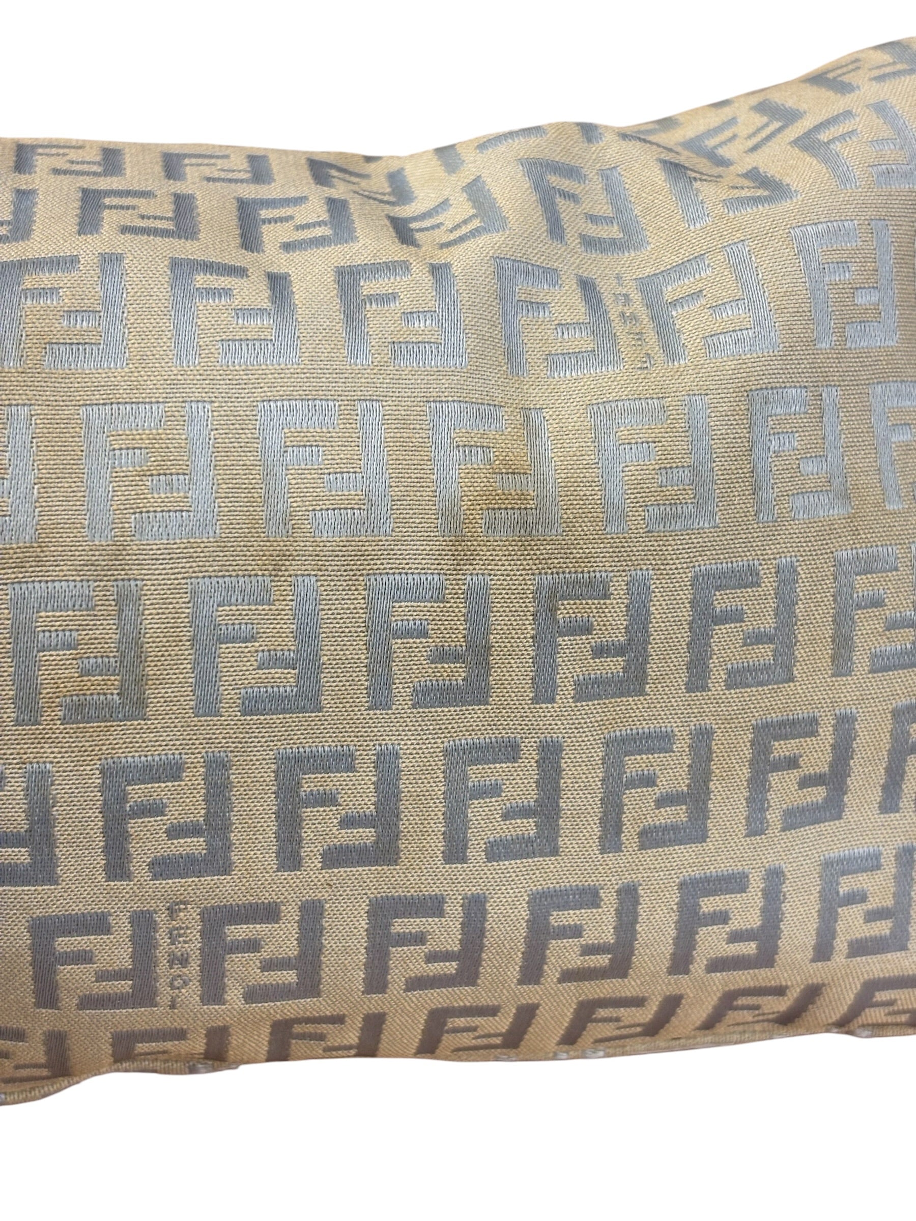 Fendi Vintage Blue Zucca Print Baguette