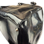 Balenciaga Black Patent Leather Weekender Handbag