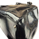 Balenciaga Black Patent Leather Weekender Handbag