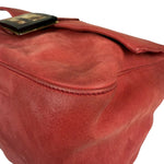 Fendi Red Leather Mamma Baguette Shoulder Bag
