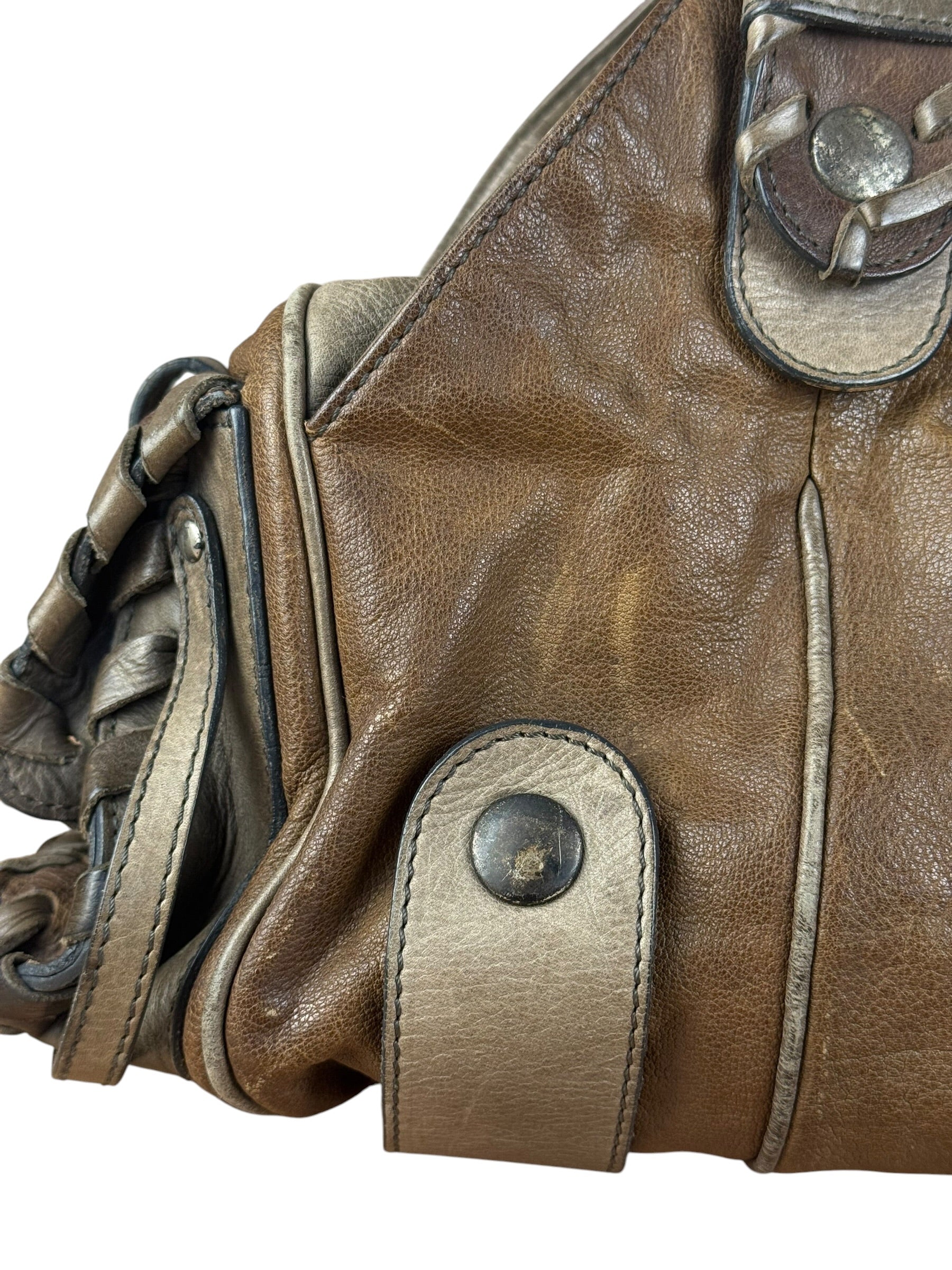 Chloe Vintage Brown Leather Silverado Shoulder Bag