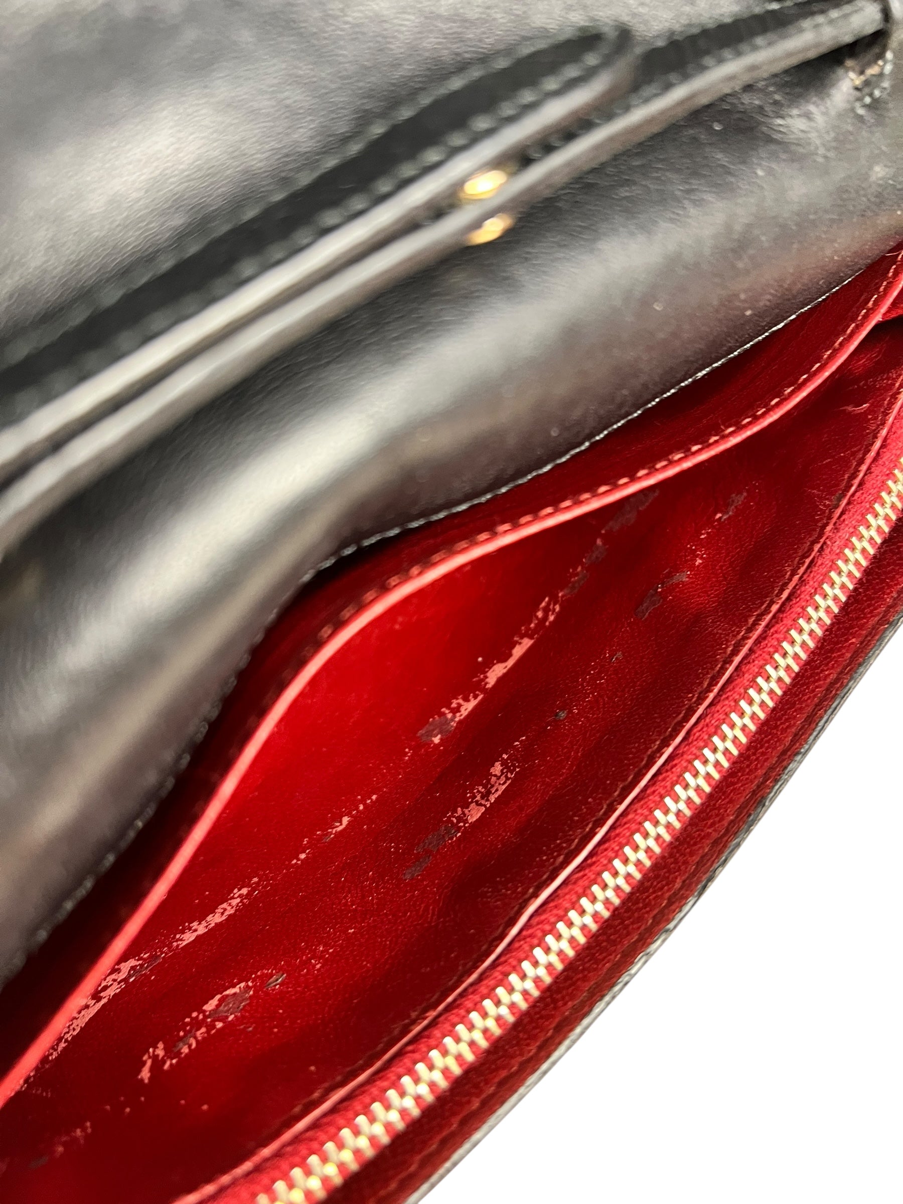 Prada Saffiano Lux Bow Crossbody Wallet