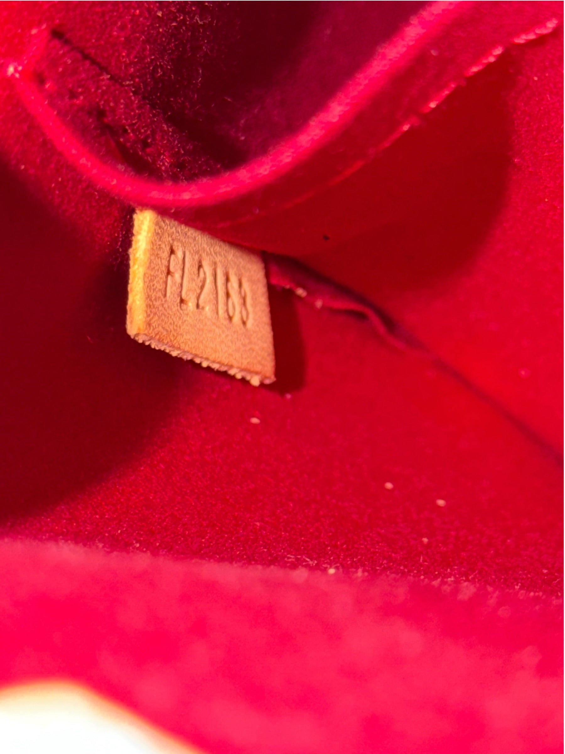 Louis Vuitton Red Vernis Alma MM Handbag