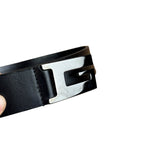 Gucci Black Leather G Buckle Belt