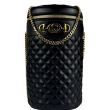 Gucci GG Zumi Cylindrical Black Quilted Leather Shoulder Bag