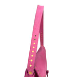 Celine Vintage Pink Suede Poulbot Shoulder Bag