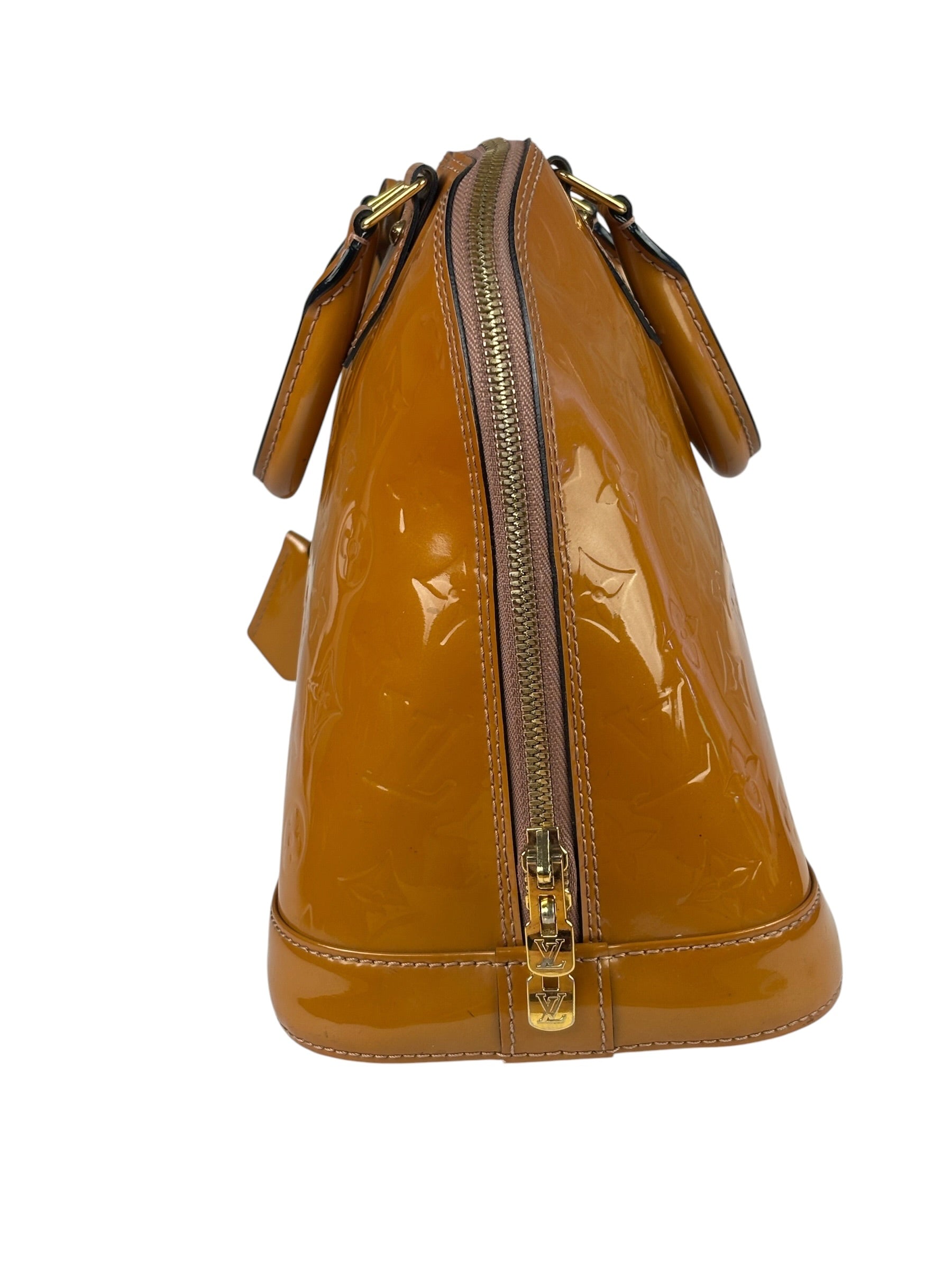 Louis Vuitton Vintage Monogram Vernis Alma MM Handbag Orange