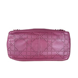 Christian Dior Purple Ruffle Leather New Lock Flap Bag