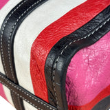 Balenciaga Multi-Color Vertical Stripe Bazar Shopper Two-Way Bag