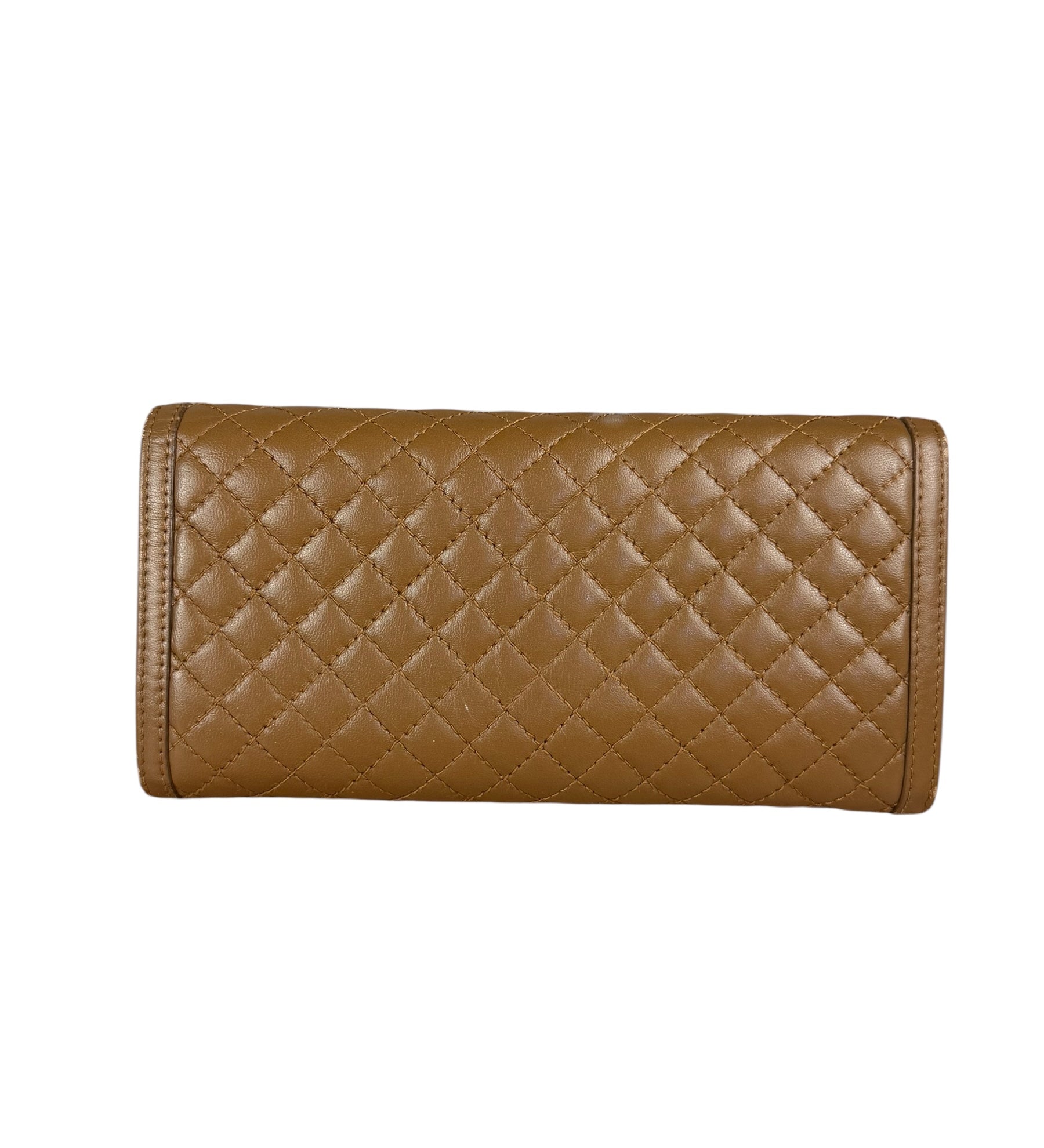 Prada Brown Quilted Leather Long Wallet