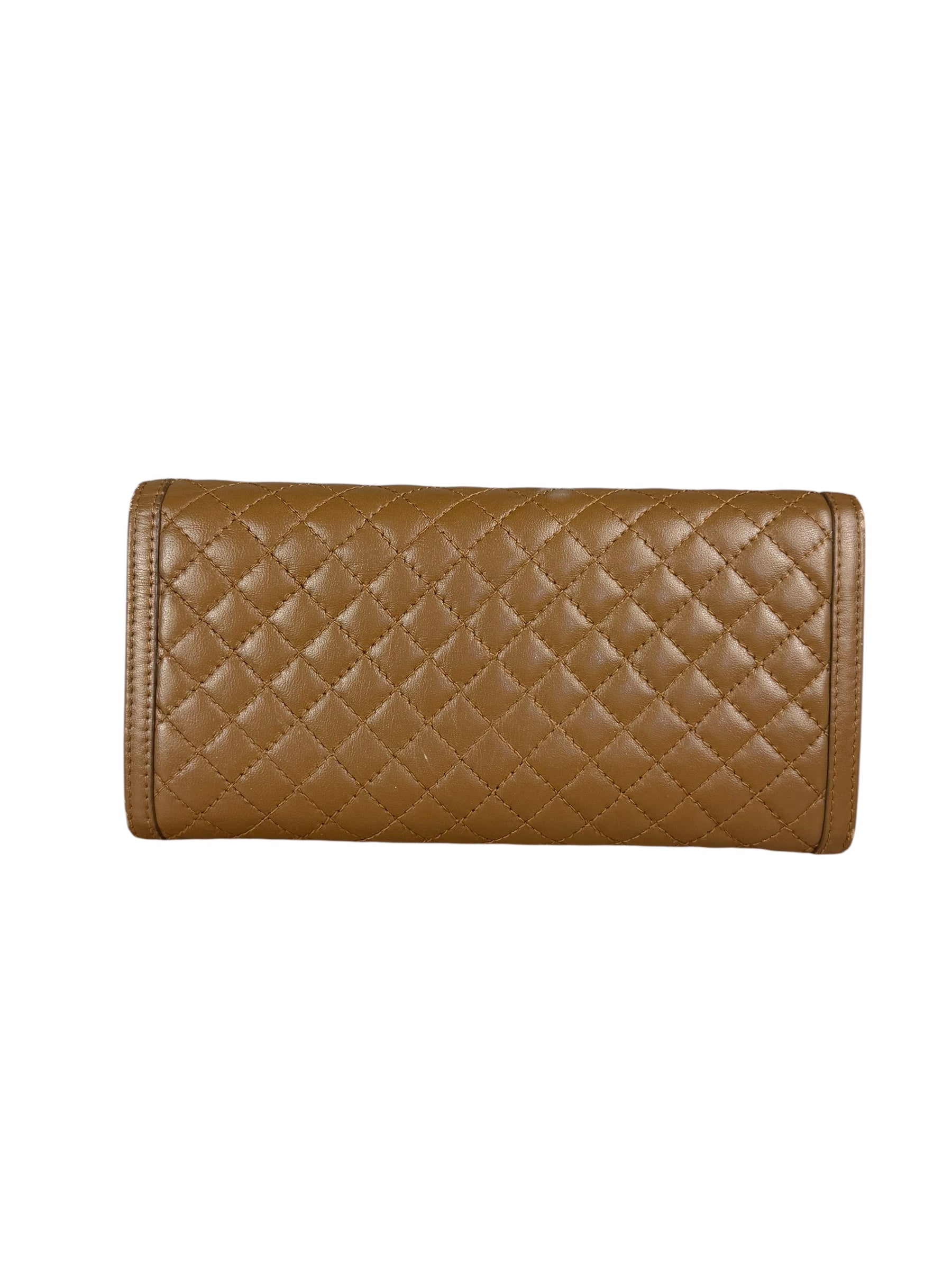 Prada Brown Quilted Leather Long Wallet