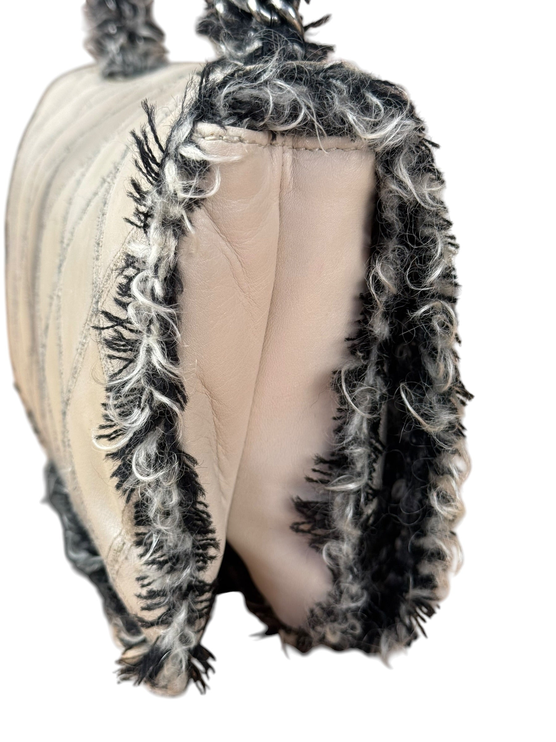 Chanel Tweedy Quilted Leather Fringe Flap Bag 2011