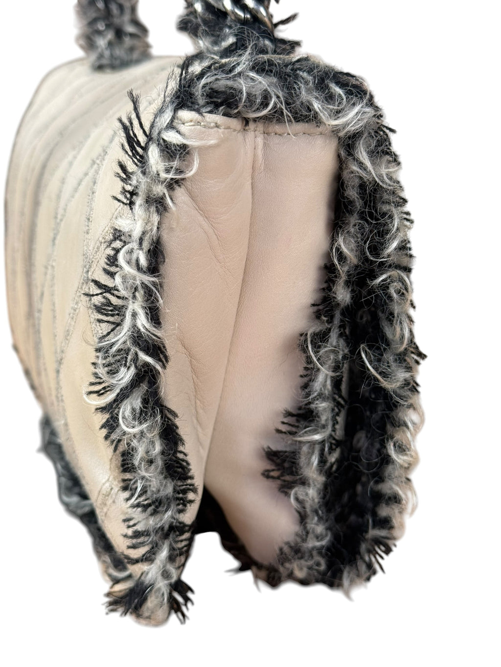 Chanel Tweedy Quilted Leather Fringe Flap Bag 2011