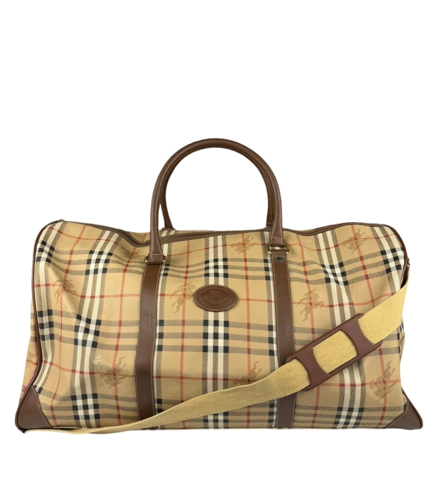 Burberry Vintage House Check Duffel Bag