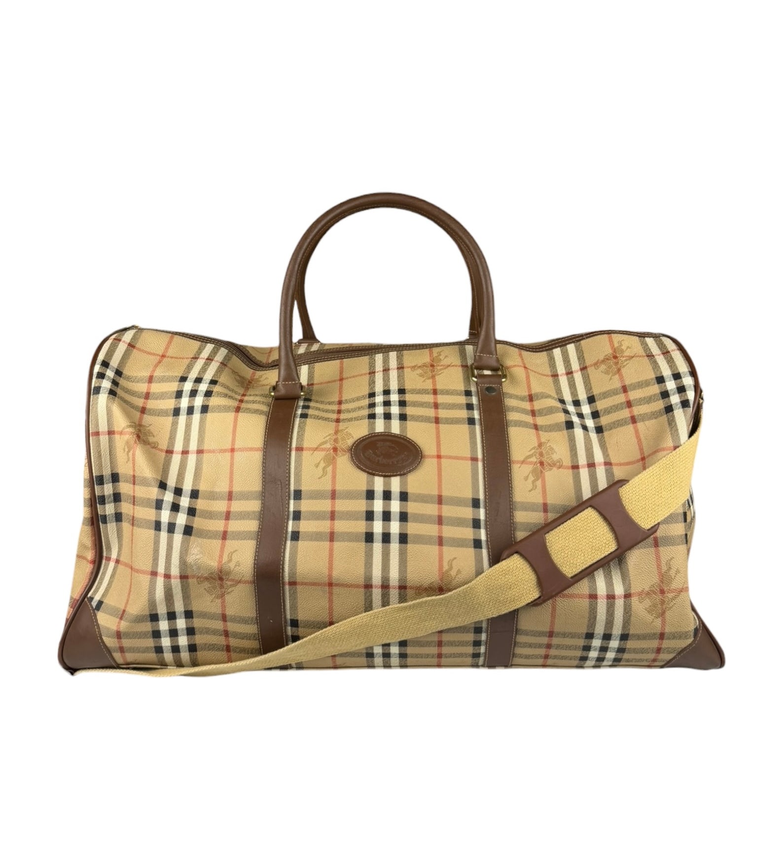 Burberry Vintage House Check Duffel Bag