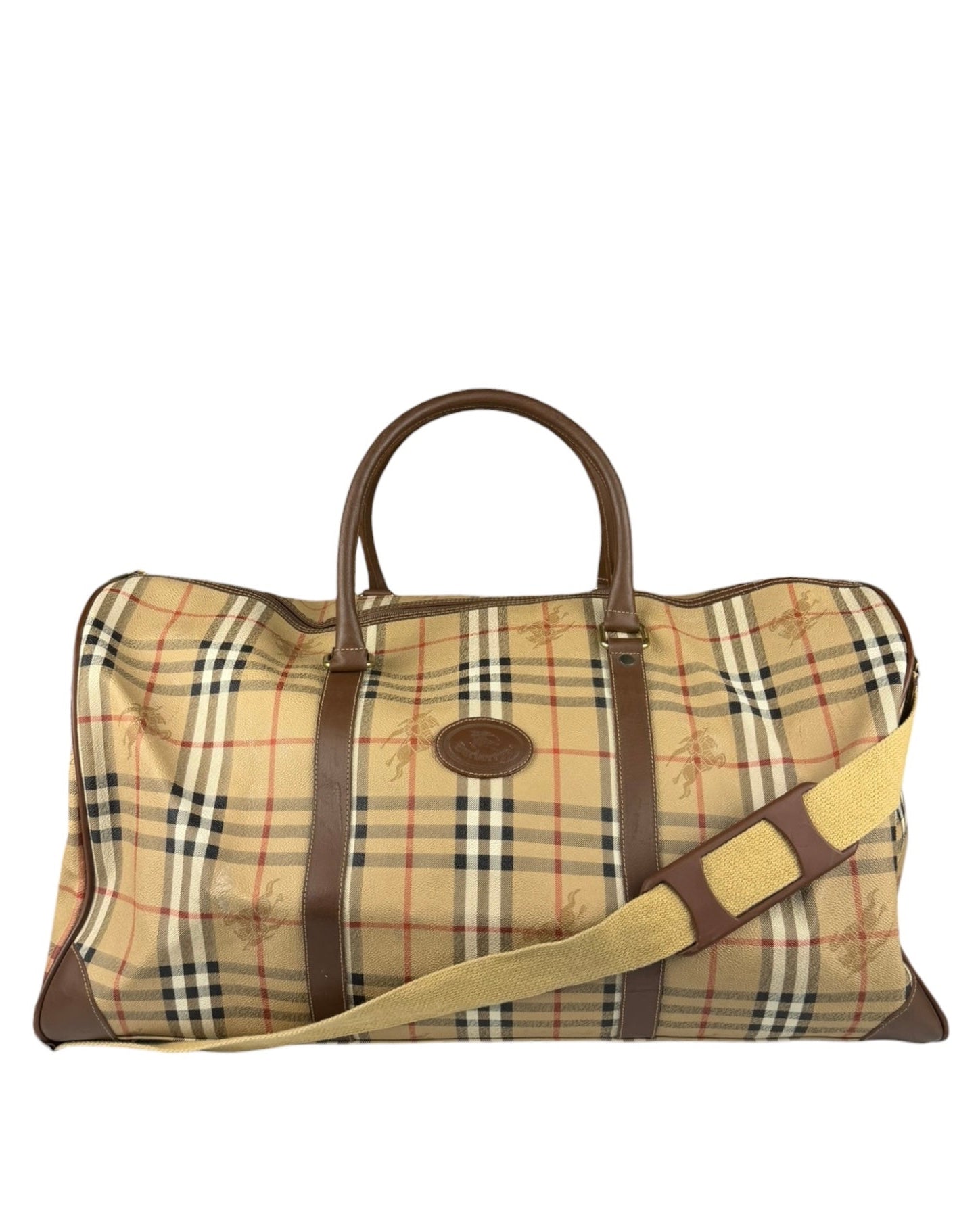 Burberry Vintage House Check Duffel Bag