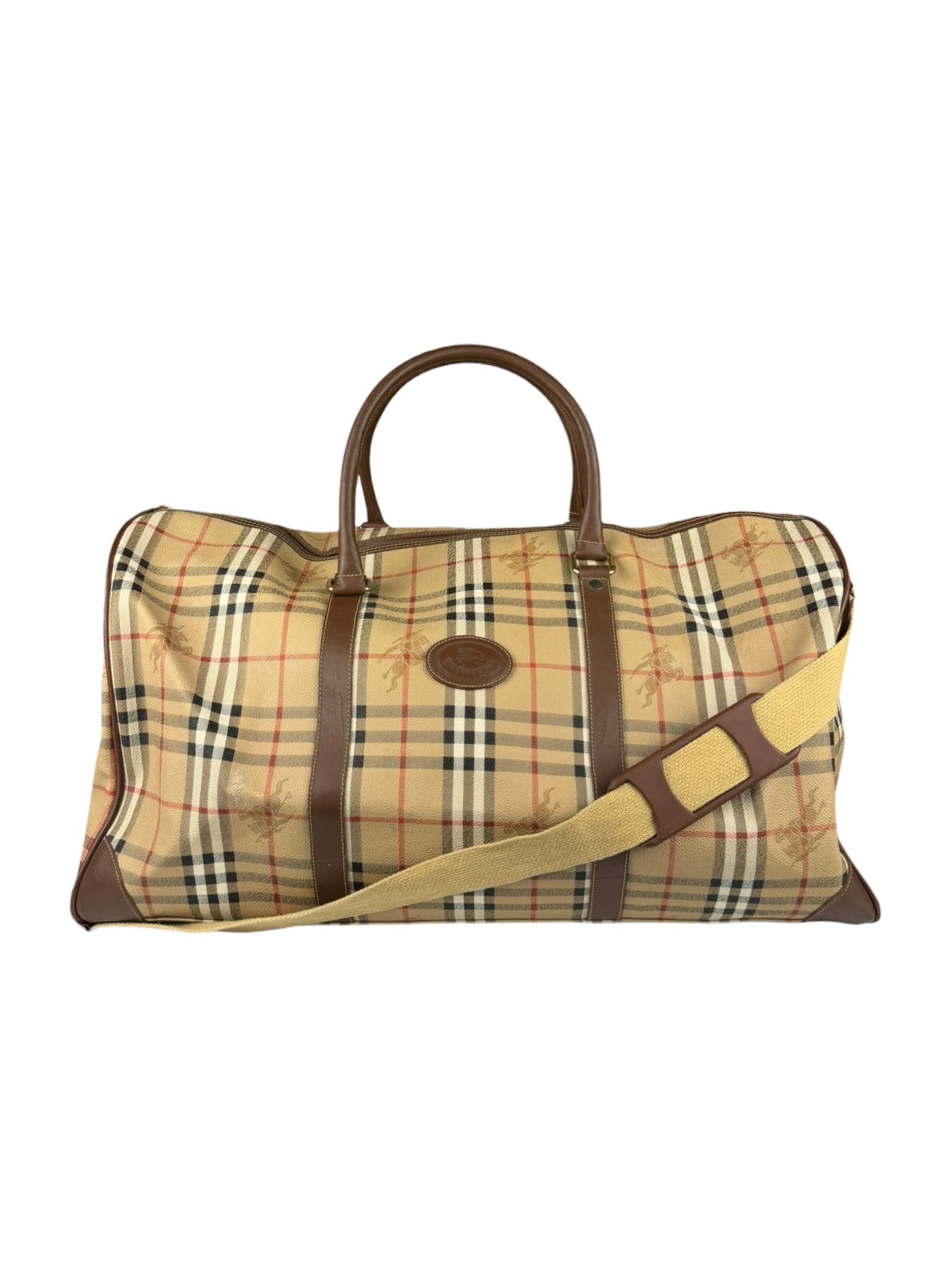 Burberry Vintage House Check Duffel Bag