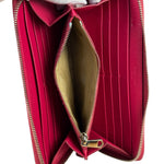 Givenchy Pink Leather Floral Zip-Around Wallet