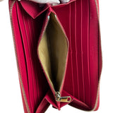 Givenchy Pink Leather Floral Zip-Around Wallet