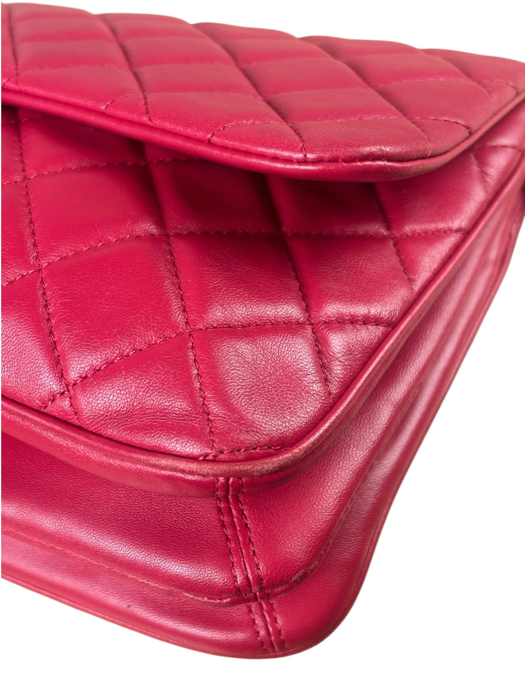Chanel Coral Pink Quilted Lambskin Accordion Flap Bag 2014