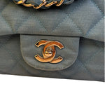 Chanel Teal Blue Jersey Large Flap Bag 2009