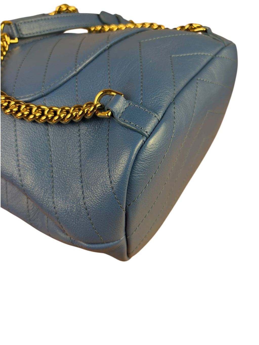 Chanel Blue Leather Chevron Urban Sprit Bag-pack