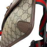 Gucci Vintage Brown Leather Trim Neo Supreme Belt Bag