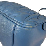Miu Miu Blue Matelassè Leather Crossbody Bag