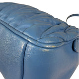 Miu Miu Blue Matelassè Leather Crossbody Bag