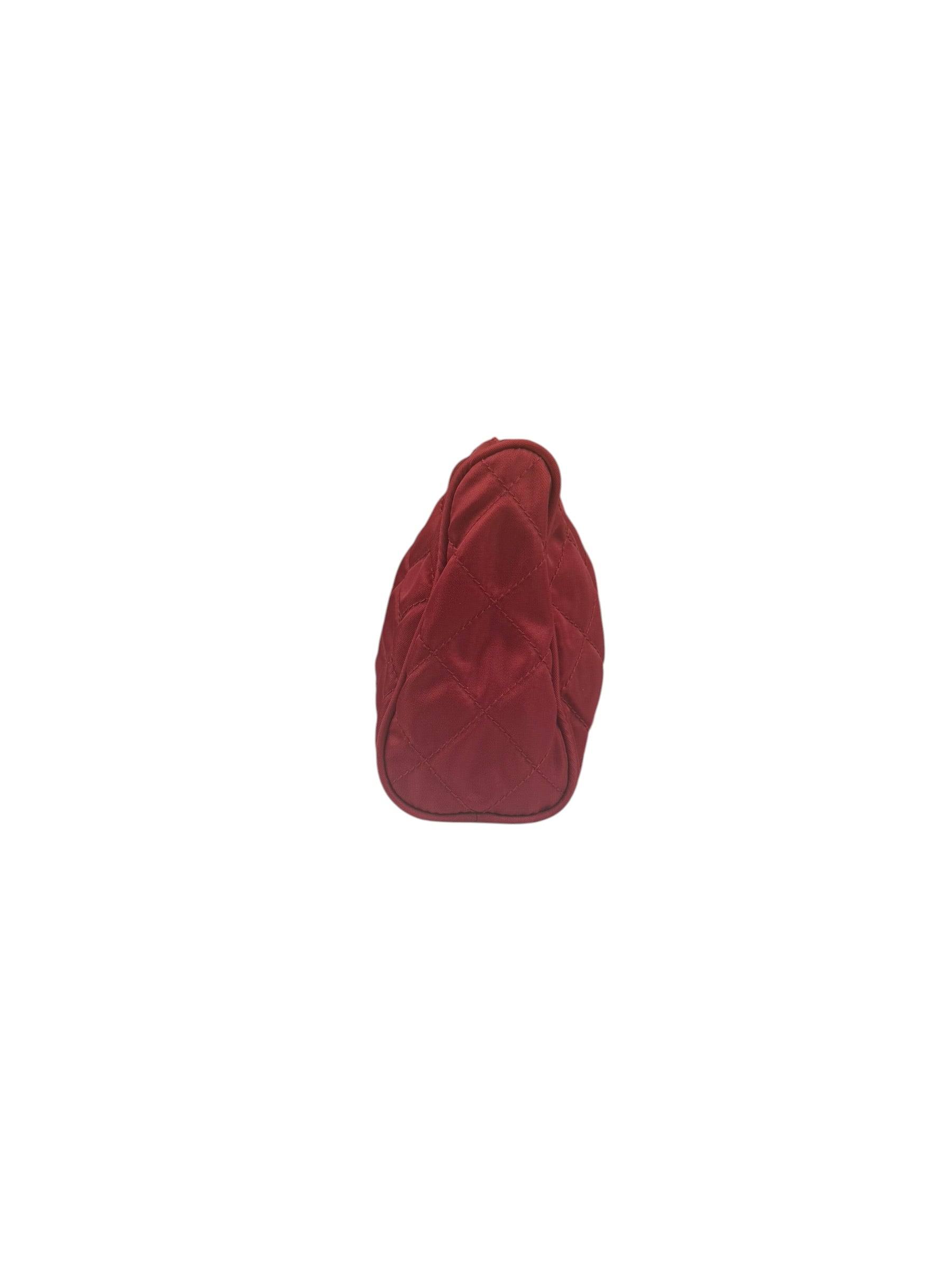 Prada Vintage Red Quilted Nylon Pouch MV599