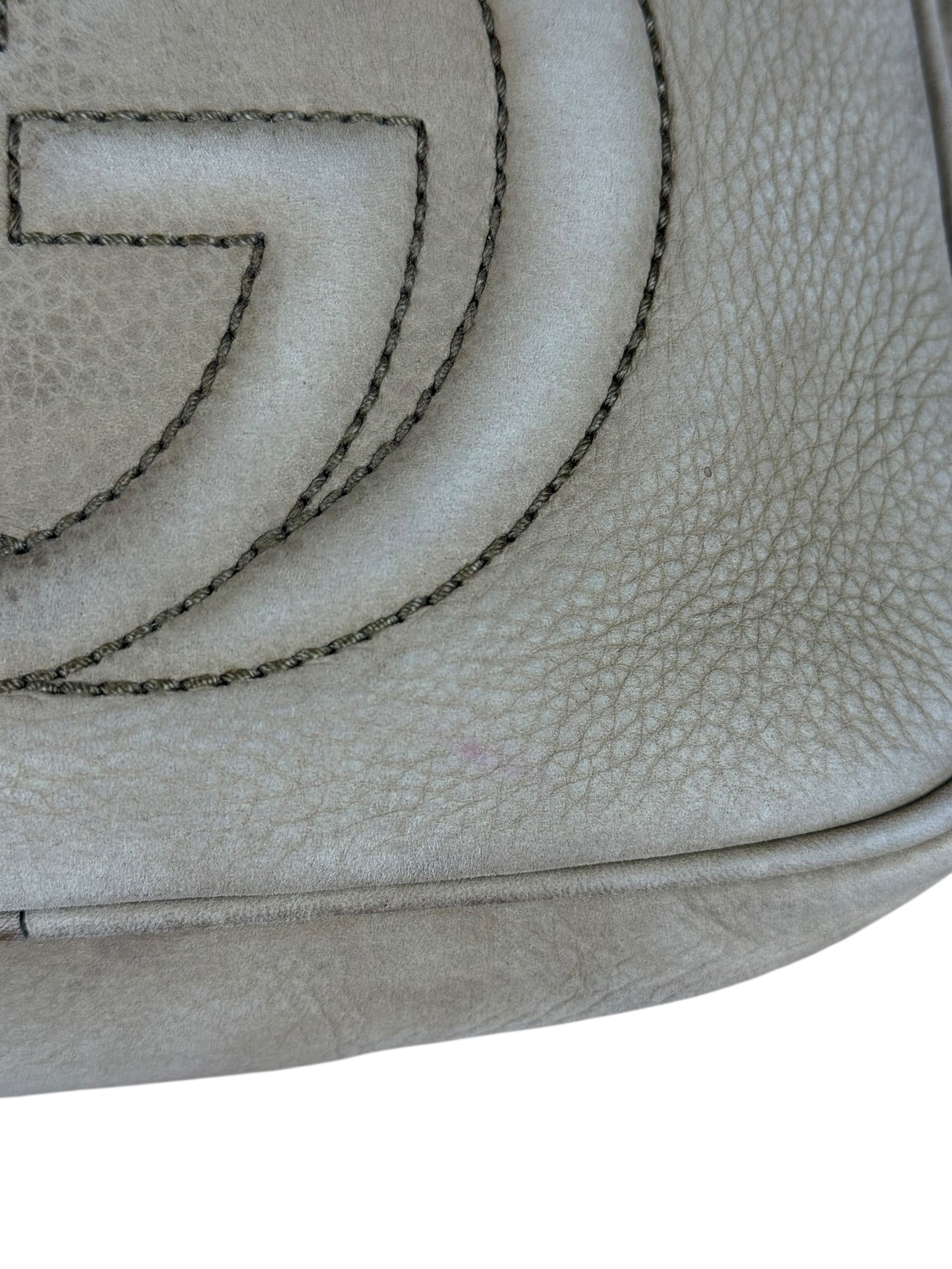 Gucci Brown Suede Soho Disco Crossbody Beige