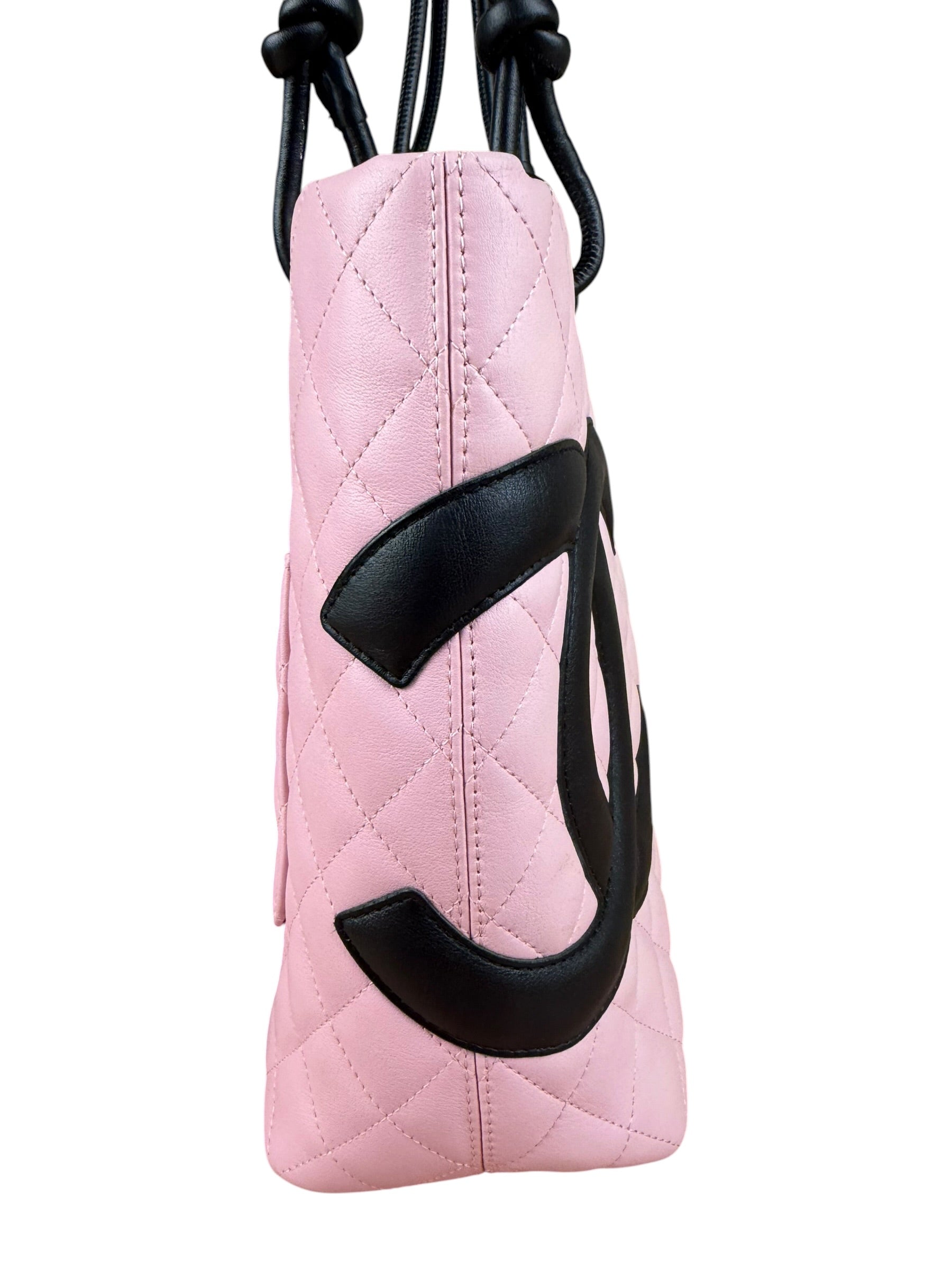 Chanel Black/Pink Cambon Quilted Leather Tote Bag 2004
