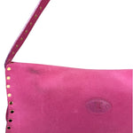 Celine Vintage Pink Suede Poulbot Shoulder Bag