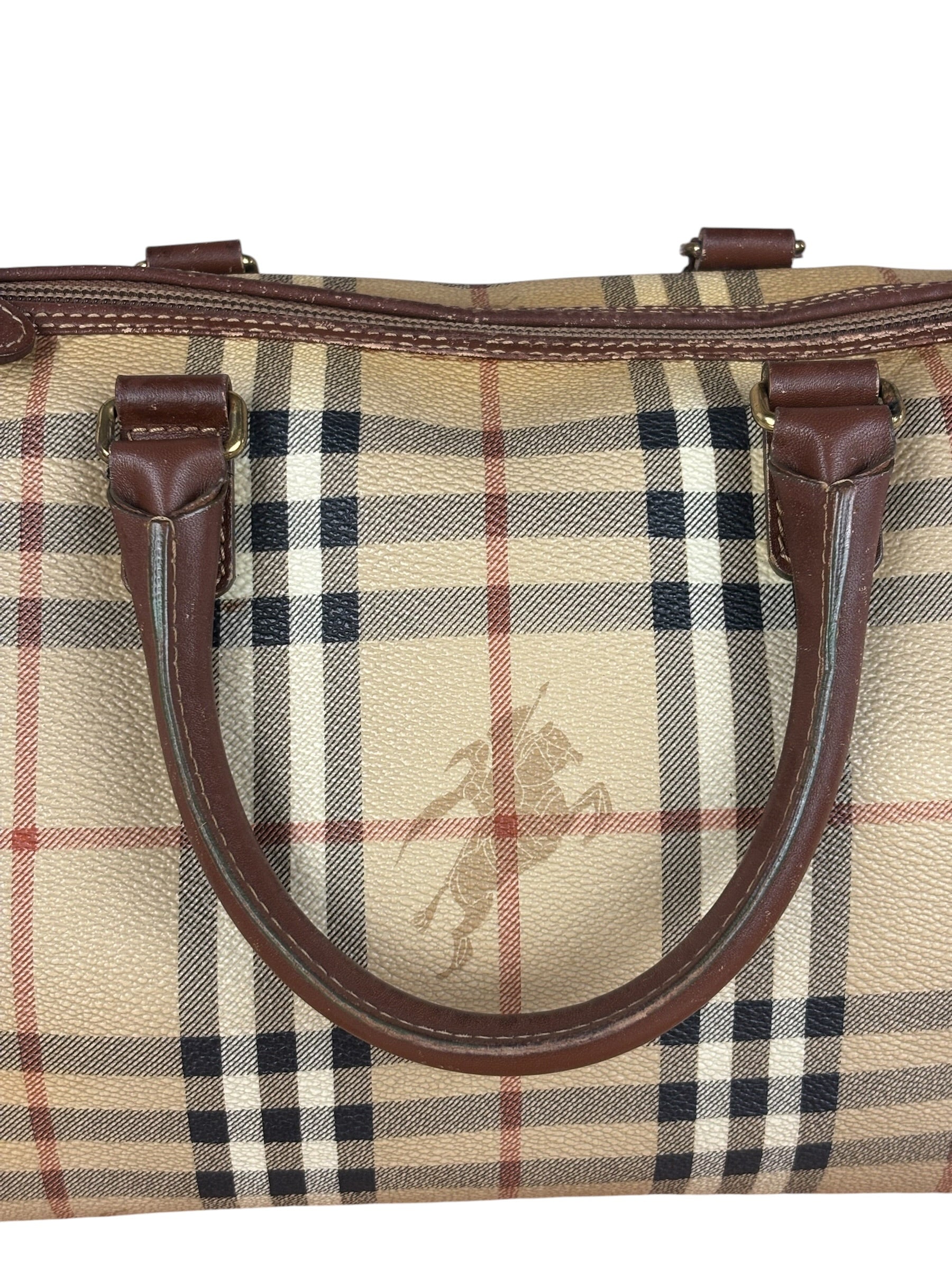Burberry Vintage Haymarkert House Mini Boston Handbag