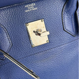 Hermes Blue Clemence Leather JPG Birkin 42 Palladium 2006